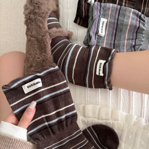 JIFANPAUL | Wide Mouth Absorbent Breathable College Style Patterned Crew Socks