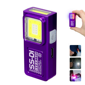 LED COB Mini Flashlight USB Rechargeable Mini Torch Portable Working Light With Magnet Outdoor Emergency Hiking Fishing Lantern