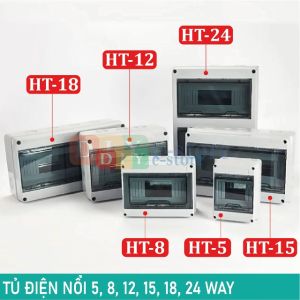 Tủ điện nhựa HT-5 WAY 5 module chống nước Tủ điện lắp nổi Vỏ tủ điện
