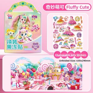 YOUYOUSHU | Princess Themed Quiet Book Gummy Dress-Up Stickers