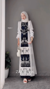 Baju Kondangan Tenun Etnik Pasangan Pria Wanita Safitri Terbaru Kekinian