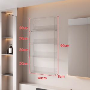 GAOSHI | Drill-Free Acrylic Transparent Bathroom Storage Shelf