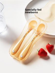 Baby Silicone Spoon Newborn Baby Feeding Water Rice Flour with Milk Powder Small Spoon 6 Months Kids Eating Complementary Food Soft Spoon
