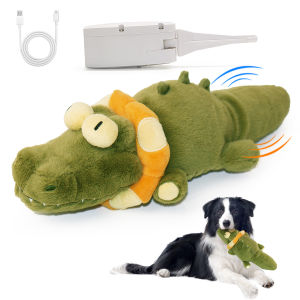 Motion Pet Toy Plush Cat Toy Plush Dog Toy Interactivce Toy Rechargeable Wiggling Dog Toy for Teething Bite Resistant Cat Play Toy