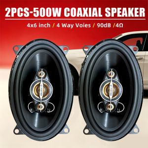 500W 4x6 Inch Car Speakers W-Way Coaxial Full Frequency for Car Stereophonic Sound Thin Design Speaker Bus Audio Sytem Upgrade