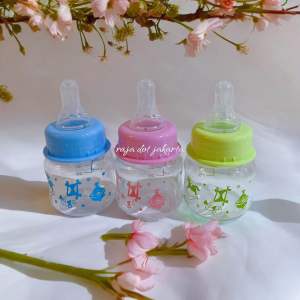 Paket isi 3pc botol susu mini 60ml / botol susu bayi 60ml / empeng kecil / dot bayi