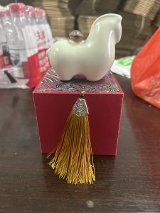 Ceramic Horse Tea Pet Decoration Chinese Style Wealth Attracting Tang Horse Tea Table Can Nurture Tea Set Accessories Premium