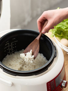 Japanese Style Black Walnut Wood Rice Spoon Home Use Non-Stick Rice Scoop Kitchen Rice Cooker Wooden Spoon Wood Cooking Utensils