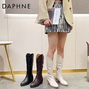 Sepatu Long Boots Flat Korea Model Kekinian Bahan kulit sistetis BO9055