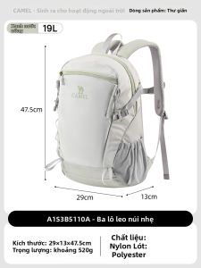 CAMEL | Balo Đựng Nhiều Đồ Dễ Mang cho Nam Nữ Học Sinh