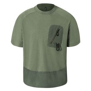 Outdoor Mens Lightweight Short Sleeve T-Shirt Quick Dry Summer New Arrival Fashionable Standard Fit round Neck Casual Tee