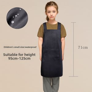 Childrens Overall Apron Logo Printed Calligraphy Waterproof Painting Girls Cover up Boys Kitchen Kindergarten Art And Craft
