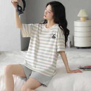 Áo ngủ nữ MiiOW Cat Person bằng cotton tay ngắn