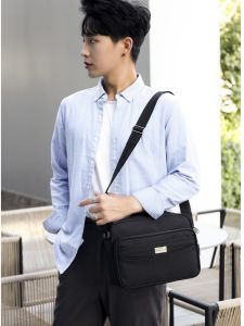 New Oxford Cloth Canvas Shoulder Bag Men Women Crossbody Waterproof Business Selling Goods Tote Bag Soft Handle Casual Style