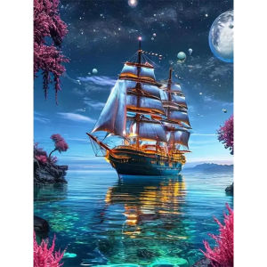 Scenic Ship Landscape Artwork Jigsaw Puzzle 500/1000/1200/2000PCS Stress Relief Puzzle Wall Art Decor Gift