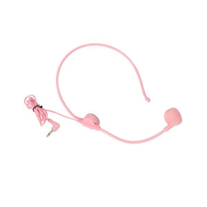 New【3.5MM Headworn Wired Microphone Headset Pink Voice Amplifier Speaker Clear Sound Mic For Conference Guide Speech Teacher】
