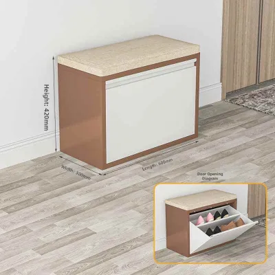 ZHENTAIYUAN | Steel Entry Shoe Bench with Storage and Seating