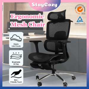 Ergonomic Mesh Office Chair Adjustable Headrest and 4D Armrest with Lumbar Support Breathable Executive Office Chair for Home and Work