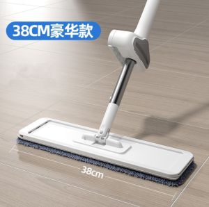 Hand-Free Wet And Dry Dual-Purpose Mop Large Size Water Absorption Easy Storage Flat Plate Household Cleaning Tool Stainless Steel