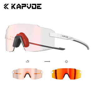 Kapvoe | Kapvoe Photochromic Mens Cycling Sunglasses Runnning Hiking Eyewear LightWeight Sports Glasses Wide Vision Adjustable UV400