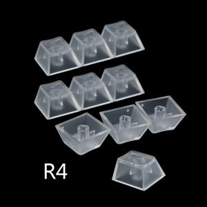 R4 Transparent ABS Keycaps for Mechanical Keyboard Backlit Unlettered Cherry Gateron Matte Anti-Ghosting 6/10PCS