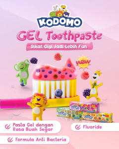Kodomo Gel Pasta Gigi Anak Rasa Melati/Semangka 45gr - Perawatan Gigi Sehat & Anti-Bakteri