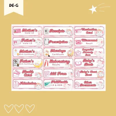 Hospital Bag Checklist Sticker Regular size | essentially for mommy and baby