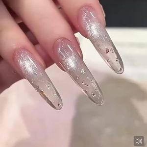 Bột Nhũ Móng Tay Siêu Lấp Lánh Óng Ánh 3D Hiệu Ứng Đuổi Bắt Ánh Sáng Dạng Hạt Không Đều Dùng Trang Trí Móng Tay Sáng Bóng Tự Làm 1-3 Lọ Tùy Chọn