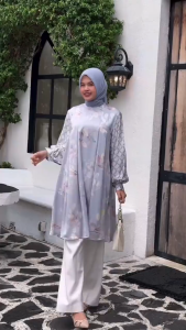 SEGE Baju Atasan Wanita/ Tunik Muslim/Tunik Motif Elegan/Howa Tunic by SEGE