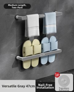 Drill-free Shoe Storage Rack Space-saving Bathroom Organizer