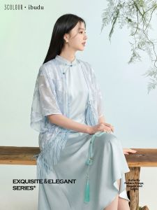 3COLOUR·S | Romantic Airy Lightweight Breathable Fringe Silk Chiffon Poncho
