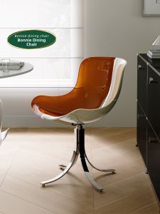 NANGUAHEZI | Sturdy Durable Plastic Dining Chair with Transparent Back