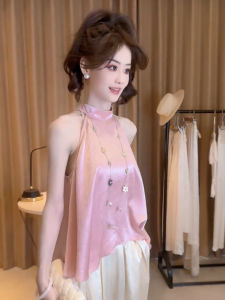 ZHILU | Fashion Satin Off-Shoulder Sleeveless Crop Top