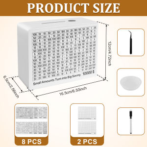 Piggy Banks Wooden Money Saving Box Money Storage Bank Counter Dollar Piggy Bank DIY Coin Tray Storage Case Home Decorations