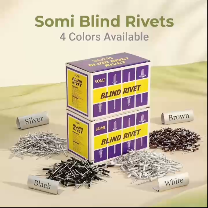 PER BOX--Somi Blind Rivets /LOW PRICE Sliver /Brown/White/Black 1/8X1/2 1/8X3/4 5/32X1/25/32X3/43/16X1/23/16X3/4