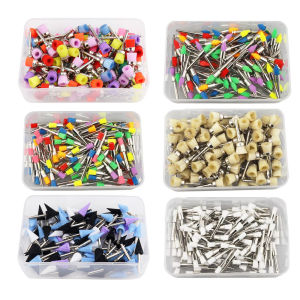 100pcs Dental Lab Nylon Latch Small Flat Polishing Polisher Prophylaxis Brushes Disposable Dental Care Brush Head