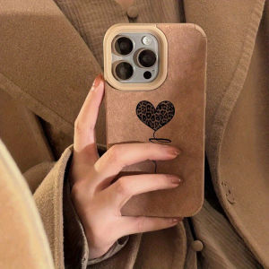 New Heart-Shaped Leopard Print Balloon Pattern Phone Case For iPhone 16 17 Pro 13 12 11 Pro Max 16 15 14 Pro 17 Air Xs XR Cover