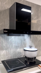 🏆Range Hood Kitchen Large Suction Intelligent Touch Control Range Hood Automatic Cleaning Exhaust Fan Ventilating Fan Range Hoods