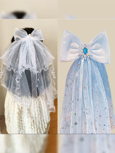 คลิปติดผมมงกุฎสีน้ำเงินสำหรับเด็กผู้หญิง เครื่องประดับผมสไตล์เจ้าหญิง วันเกิด ชุดราตรี ของขวัญวันเกิด เครื่องประดับผมแบบสวมศีรษะ