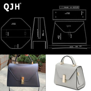 1Set Large Capacity Womens Crossbody Bag Stylish Handbag Acrylic Template with HolesDIY Leather Handmade Crafts-Special Gift