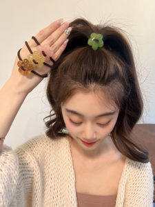 Adorable Floral Hair Ties for Girls Versatile Stylish Simple Elegant Hair Bands High End Feeling Hair Rings Original Design