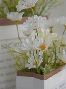 Ins Style Paper Bag 10pcs Daisy Simulation Flower artificial photo props pose objects creative decoration photography