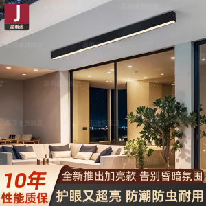 Outdoor Waterproof Long Strip Ceiling Light for Balcony Pest Resistant Sunroom Special Use Indoor Lighting Metal Material