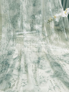 Chinese Ancient Style Bamboo Shadow Curtain Ceiling Hanging Scene Decoration Tea Room Table Background Decorative Mesh