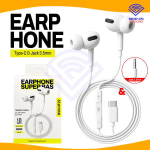 [COD] NANVAN NVN-HF22 EARPHONE HEADSET MEGABASS USB-C / JACK 3.5MM WITH EARBUD UNIVERSAL PREMIUM