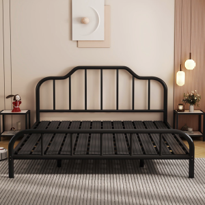 🔥Ready Stock🔥Metal Bed Frame Single/Queen/King Black/White Frame Modern Iron Bed Frame Thick Iron Frame