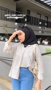 Highwaist Cutbray Jeans Wanita Muat BB 100kg