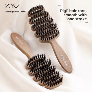 Loolecondera | Pig Bristle Hair Brush for Women - Volume & Anti-static