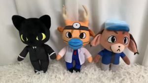 Kawaii Q-board Animal Hospital Plush Toy Game Peripheral Toy Baby Ratthew Ron Dr. Harlow Doll For Kid Game Fans Gift Home Decor