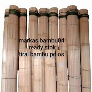 Markas bambu04 kerai jendela bambu polos tirai bambu 2x2meter tirai teras depan rumah free paku sama tarikan